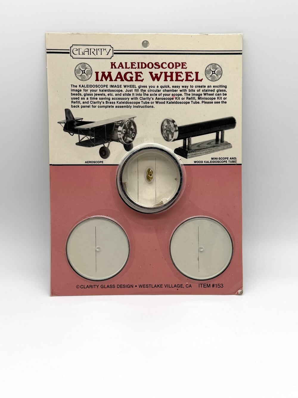 Vintage Clarity Kaleidoscope Image Wheel #153 Stained Glass Craft NOS Sealed